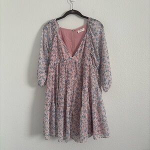 Storia Women's Size Small Pink Floral  Mini Dress